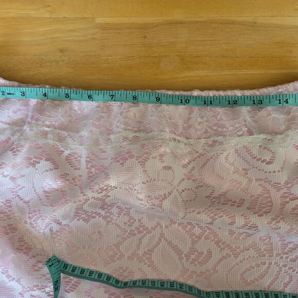 Vintage Lace and Pink Satin Skirt | Roselani Jasmin | Size Small - Picture 5 of 9